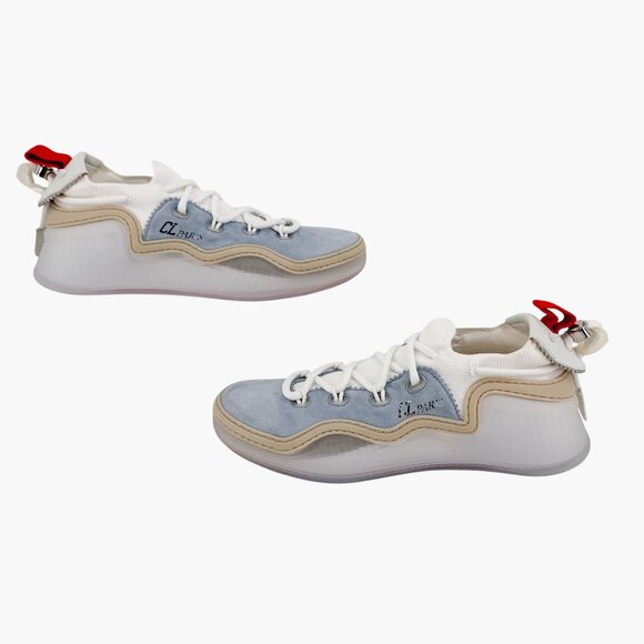 Christian Louboutin Arpoador Light Blue Suede Sock Sneakers Size 39 US 9 Women's - Picture 9 of 15